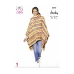 King Cole Cardigan & Poncho Pattern 6073