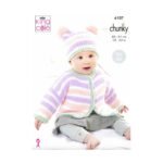 King Cole Cardigan, Hat and Top Pattern 6107