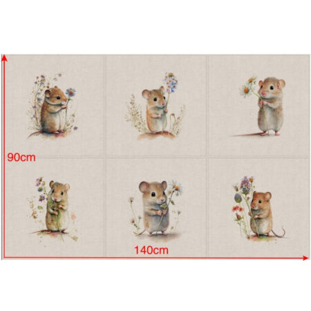 Animal Cushion Panel Sets of 6 and Matching All-Overs - Image 2