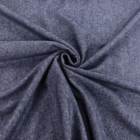 Small Herringbone Tweed Navy - Image 3