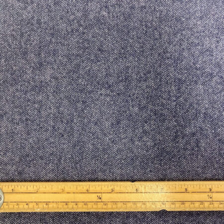 Small Herringbone Tweed Navy - Image 4