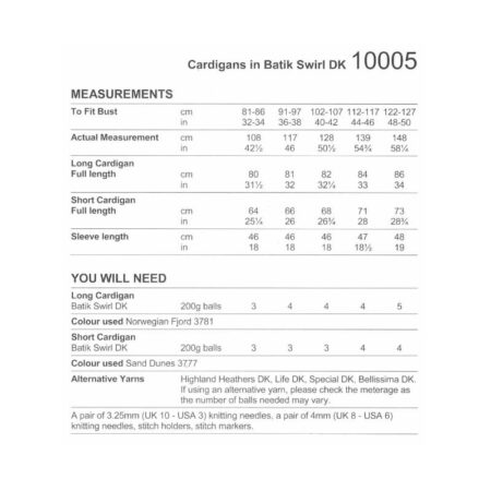 Stylecraft Cardigans Pattern 10005 - Image 2