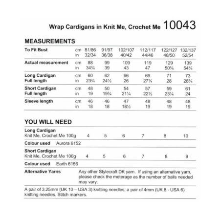Stylecraft Wrap Cardigan Pattern 10043 - Image 2
