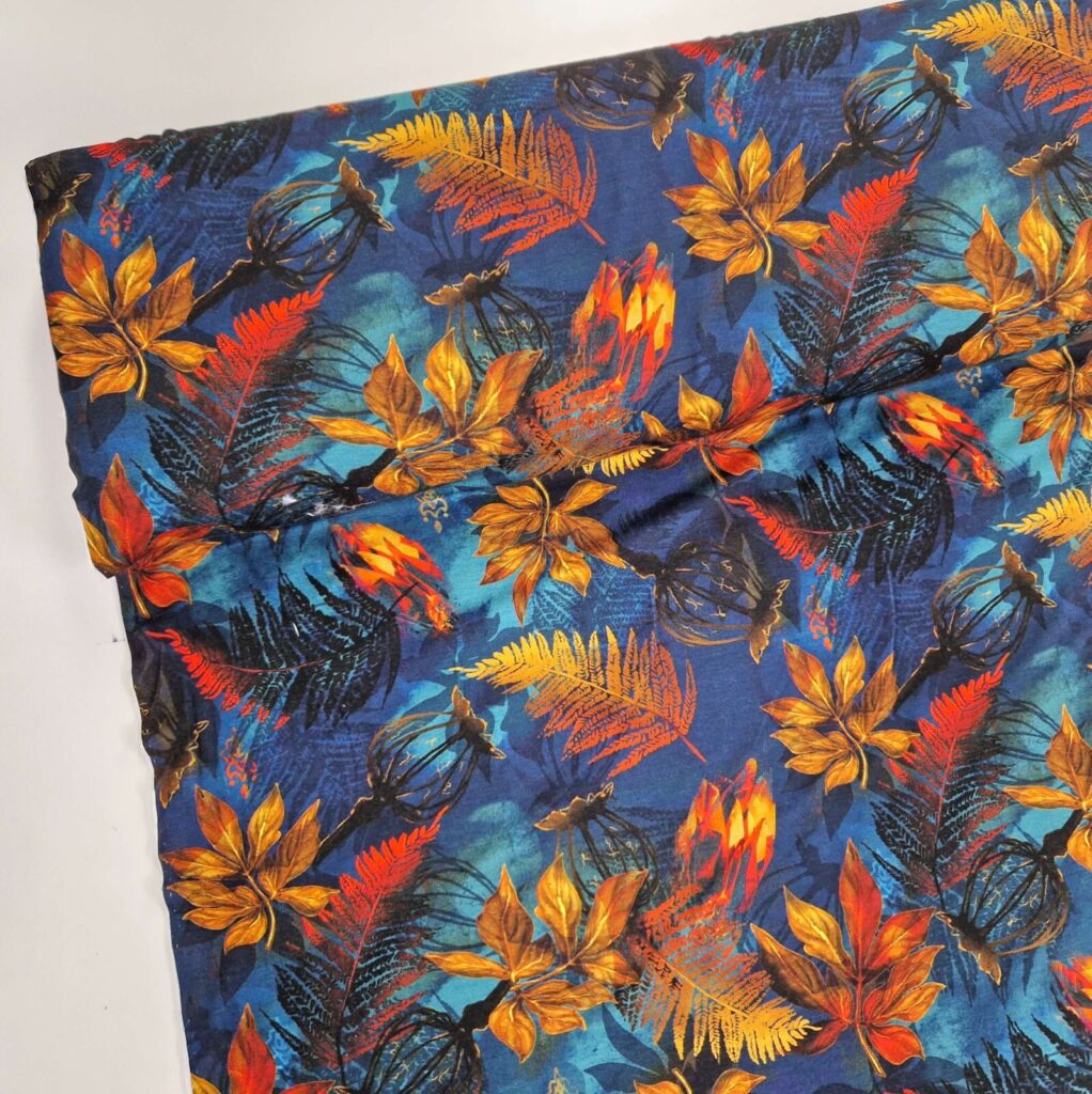 Image of Autumn Leaf Viscose Jersey