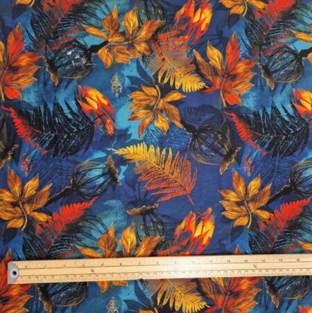 Autumn Leaf Viscose Jersey - Image 2