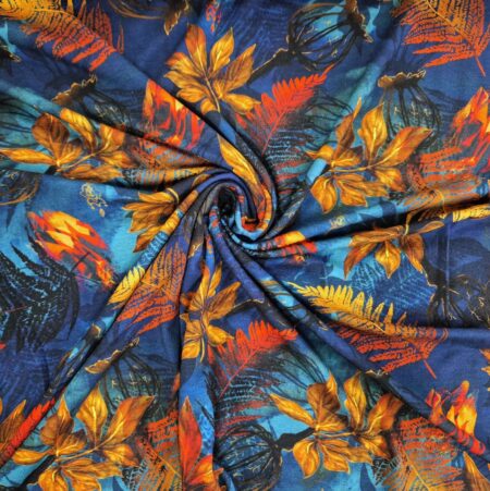Autumn Leaf Viscose Jersey - Image 3