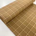 Caramel Check Wool Fabric