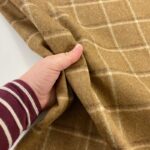 Caramel Check Wool Fabric