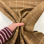 Caramel Check Wool Fabric