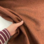 Terracotta Marl Wool Fabric