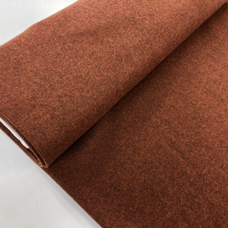 Terracotta Marl Wool Fabric - Image 5