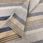Ochre Striped Wool Fabric