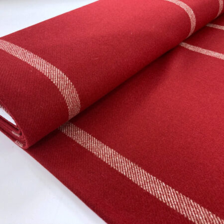Large Red Check Wool Fabric - Image 2