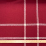 Large Red Check Wool Fabric