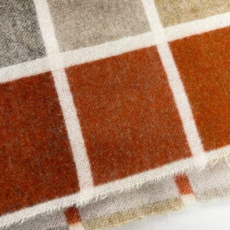 Terracotta Blocks Soft Touch Wool Fabric - Image 2