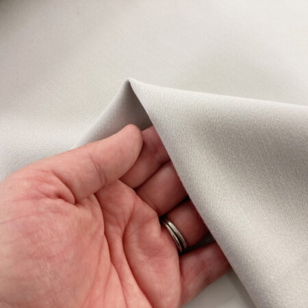 Satin Touch Grey Wool Fabric - Image 5