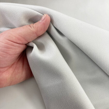 Satin Touch Grey Wool Fabric