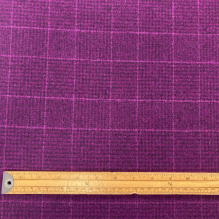 Knightsbridge Purple Check Wool Fabric - Image 2