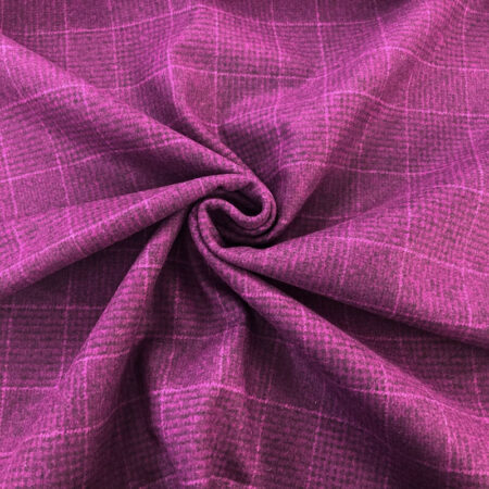 Knightsbridge Purple Check Wool Fabric - Image 5