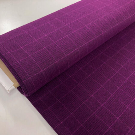 Knightsbridge Purple Check Wool Fabric - Image 6