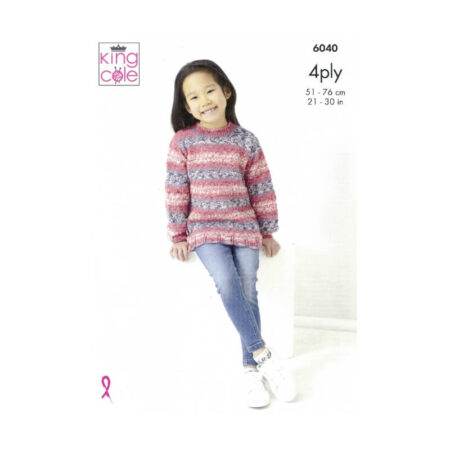 King Cole Sweater and Pullover Pattern 6040