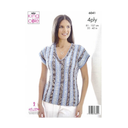 King Cole Pullover and Top Pattern 6041 - Image 2