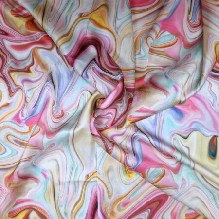 Patterned Polyester Satin - Image 6