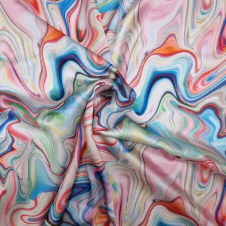 Patterned Polyester Satin - Image 4