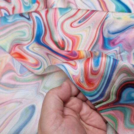 Patterned Polyester Satin - Image 3