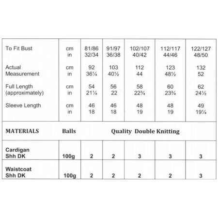 Cardigan and Waistcoat Pattern JB867 - Image 2