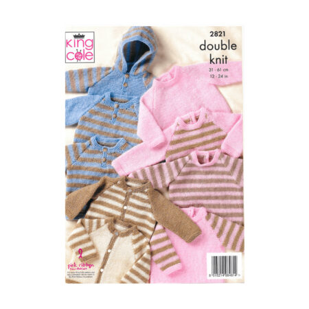 King Cole Mix n Match Raglan Sweaters and Jackets Pattern 2821 - Image 2