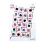 King Cole Crochet Floral Motif Blanket Pattern 4891