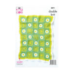 King Cole Crochet Floral Motif Blanket Pattern 4891