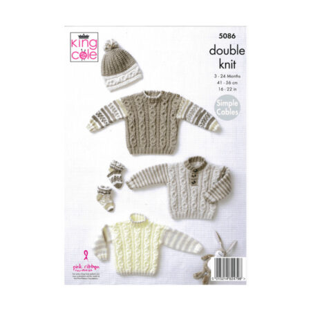 King Cole Sweaters, Hats & Socks Pattern 5086 - Image 2