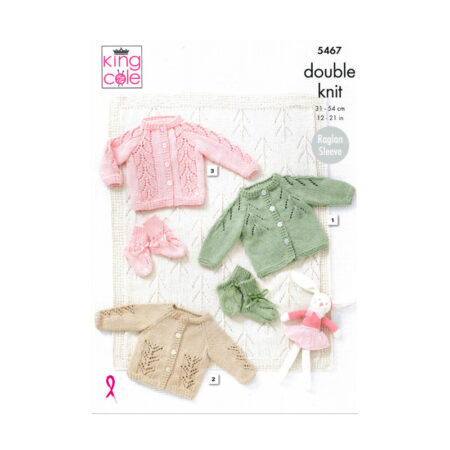 King Cole Cardigans, Blankets & Booties Pattern 5467