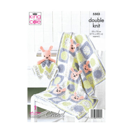 King Cole Crochet Baby Blanket & Comforter Toys Pattern 5503 - Image 2