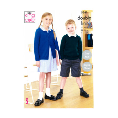 King Cole V and Round Neck Cardigans and Sweaters Pattern 5541