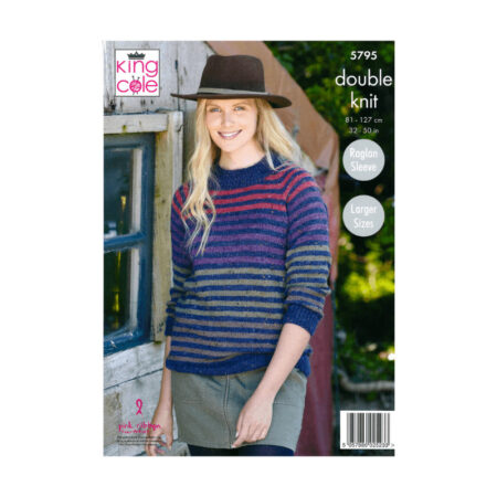 King Cole Ladies Round & High Neck Sweaters Pattern 5795 - Image 2