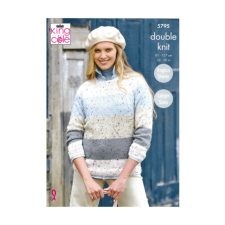 King Cole Ladies Round & High Neck Sweaters Pattern 5795