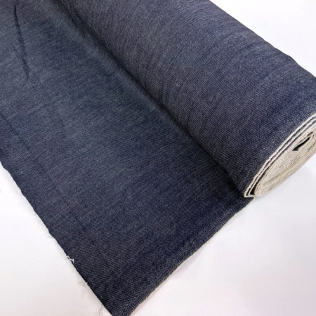 Navy Cotton Stretch Denim