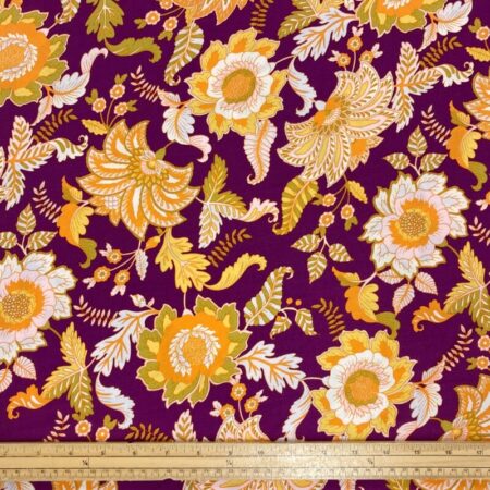 Retro Paisley Flowers Viscose - Image 3