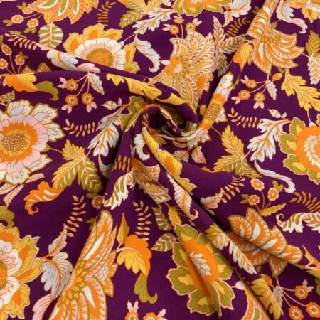Retro Paisley Flowers Viscose - Image 2