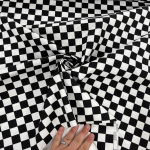Checkerboard Polycotton Drill