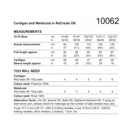 Stylecraft Cardigan and Waistcoat Pattern 10062 - Image 2
