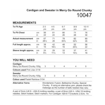 Stylecraft Cardigan & Sweater Pattern 10047 - Image 2