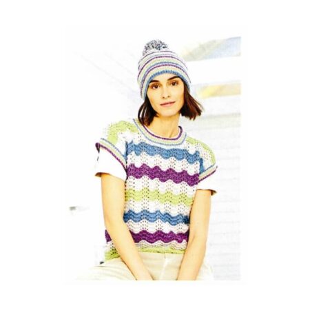 Stylecraft Sweater Top and Hat Pattern 10059 - Image 2