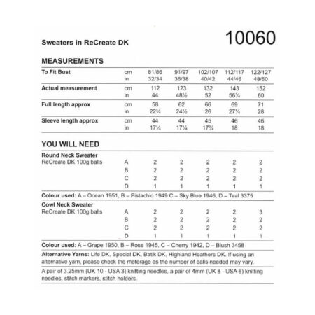 Stylecraft Sweaters Pattern 10060 - Image 2