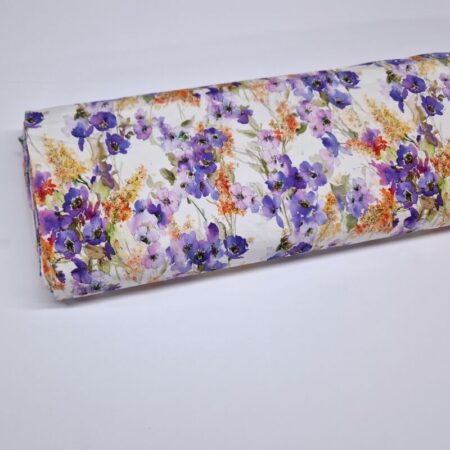 Abstract Flower Art Viscose Jersey - Image 17