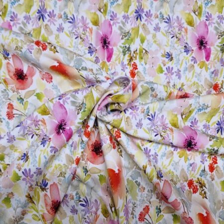 Abstract Flower Art Viscose Jersey - Image 15