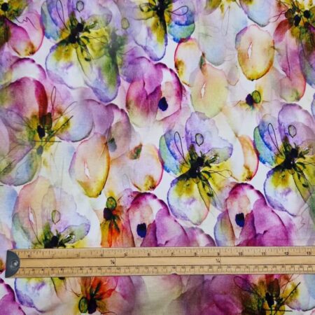 Abstract Flower Art Viscose Jersey - Image 10